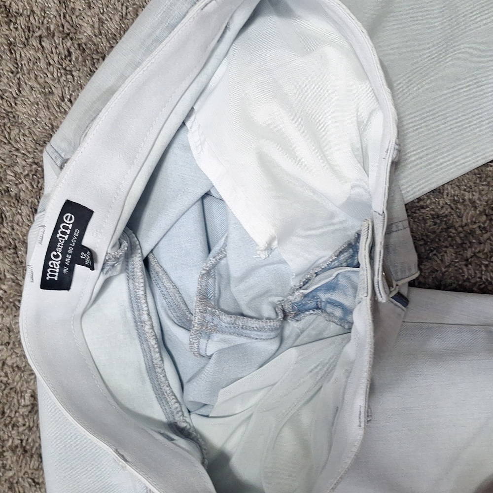 Mac And Me Light Blue Cropped 5 Pocket Denim Jeans-12 - Picture 8 of 8